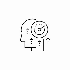 circadian rhythm head icon sign vector
