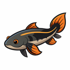 Modern Mandarin Fruit Design Element