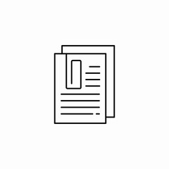 document file paperwork icon sign vector
