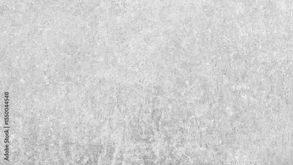Poster White gray wall with cracks and holes. wall is covered with white paint and has rough texture  background for  web banner template page
