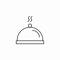 hot food cloche icon sign vector