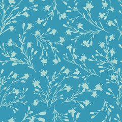 abstract dual-color sketch solid flower with leaves, all over vector design with solid background illustration digital image for textile printing factory