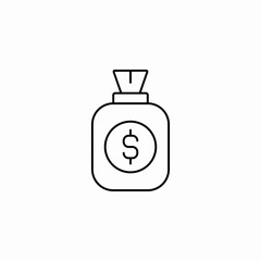 money bag dollar icon sign vector