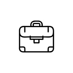 Handdrawn Line Art Briefcase Icon Business Bag Symbol office work
