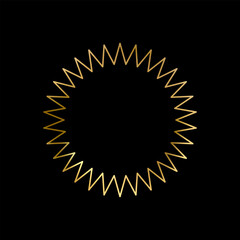 Outline Gold Star icon. Holiday stars line art