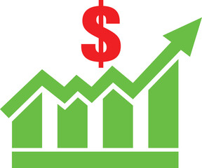 Obraz premium Business growth chart showing financial progress