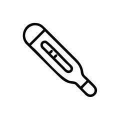 Handdrawn Line Art Medical Thermometer Icon healthcare health