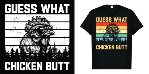 Chicken Meme Design | Guess What Chicken Butt T-Shirt