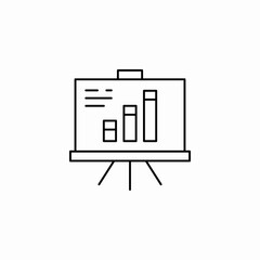 presentation board graph icon sign vector