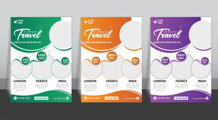 Adventure Travel Flyer – Editable EPS for Outdoor & Tour Promotion

