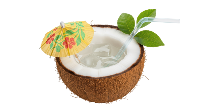 Isolated Coconut cocktail