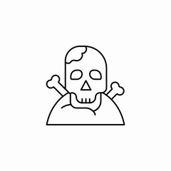 skull and bones icon sign vector