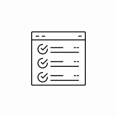 task list checkbox icon sign vector