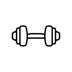 Handdrawn Outline Dumbbell Weight Icon Fitness Gym Exercise Symbol vector