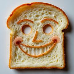 Mask required sign made from thin sandwich slices