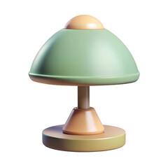 3d cartoon table lamp render on transparent background