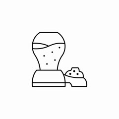 pet food dispenser icon sign vector