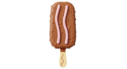 Isolated chocolate ice cream bar