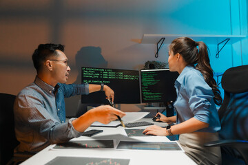 Software Developers Collaborating on Code