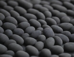 Obraz premium Close-up of Dark Grey Pellets or Granules