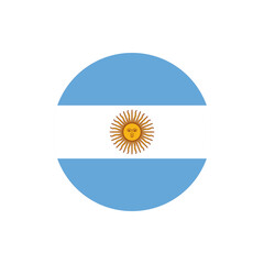 Argentina Flag Button, Round Argentina flag icon, Argentina flag badge Vector