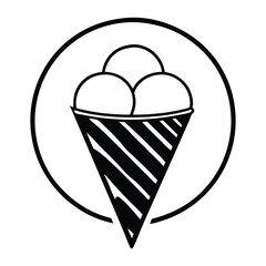 Ice Cream Logo Clipart Set – Colorful Pastel Cone Icons in Flat Pictogram Style | Sweet Dessert Vector Collection for Branding, Packaging, Summer Menus & Kids Projects

