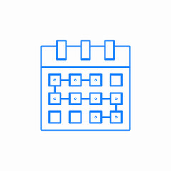 calendar schedule icon sign vector