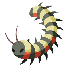 caterpillar on white background