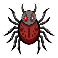 vector illustration of a spider