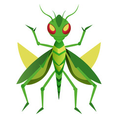 : mantis-animel-vector-style-white-background