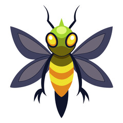 vector illustration of a wasp