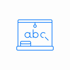 classroom board icon sign vector