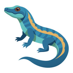 lizard on white background