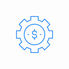 financial settings icon sign vector