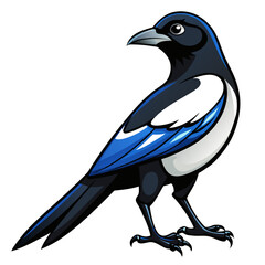 Fototapeta premium crow on a white background
