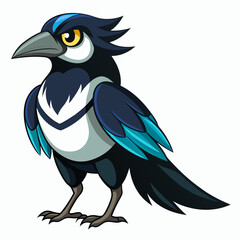 crow on a white background