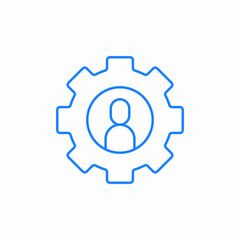 human resource managment icon sign vector