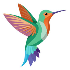 Obraz premium hummingbird and flower