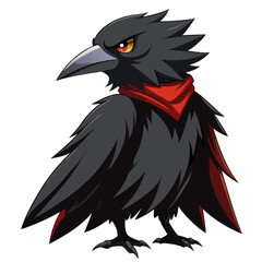 crow on a white background
