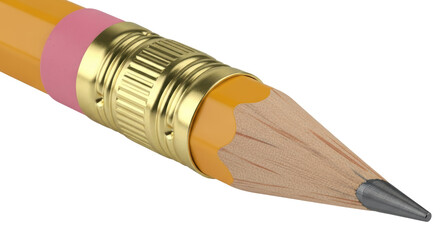 Isolated Sharp Pencil with Eraser