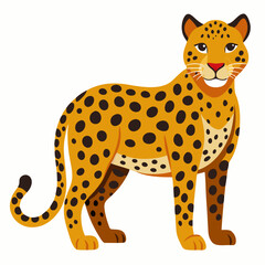 leopard cartoon isolated