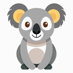 Obraz premium koala-animal--vector-style-white-background
