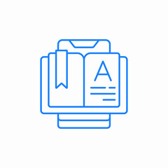 mobile reading icon sign vector