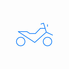 motorbike side view icon sign vector