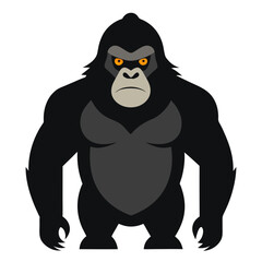 gorilla-animal--vector-style-white-backgroun