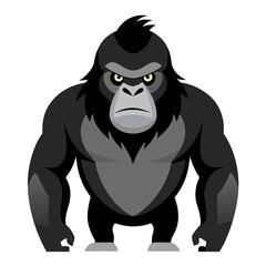 gorilla-animal--vector-style-white-background