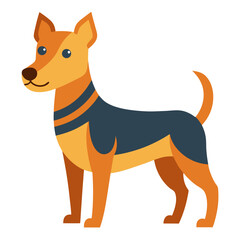  dog-animal--vector-style-white-background