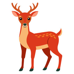 christmas deer vector illustration