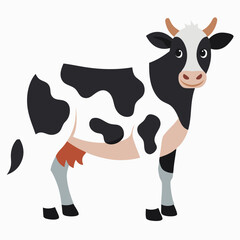 cow cartoon isolated on white