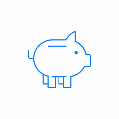 piggy bank icon sign vector